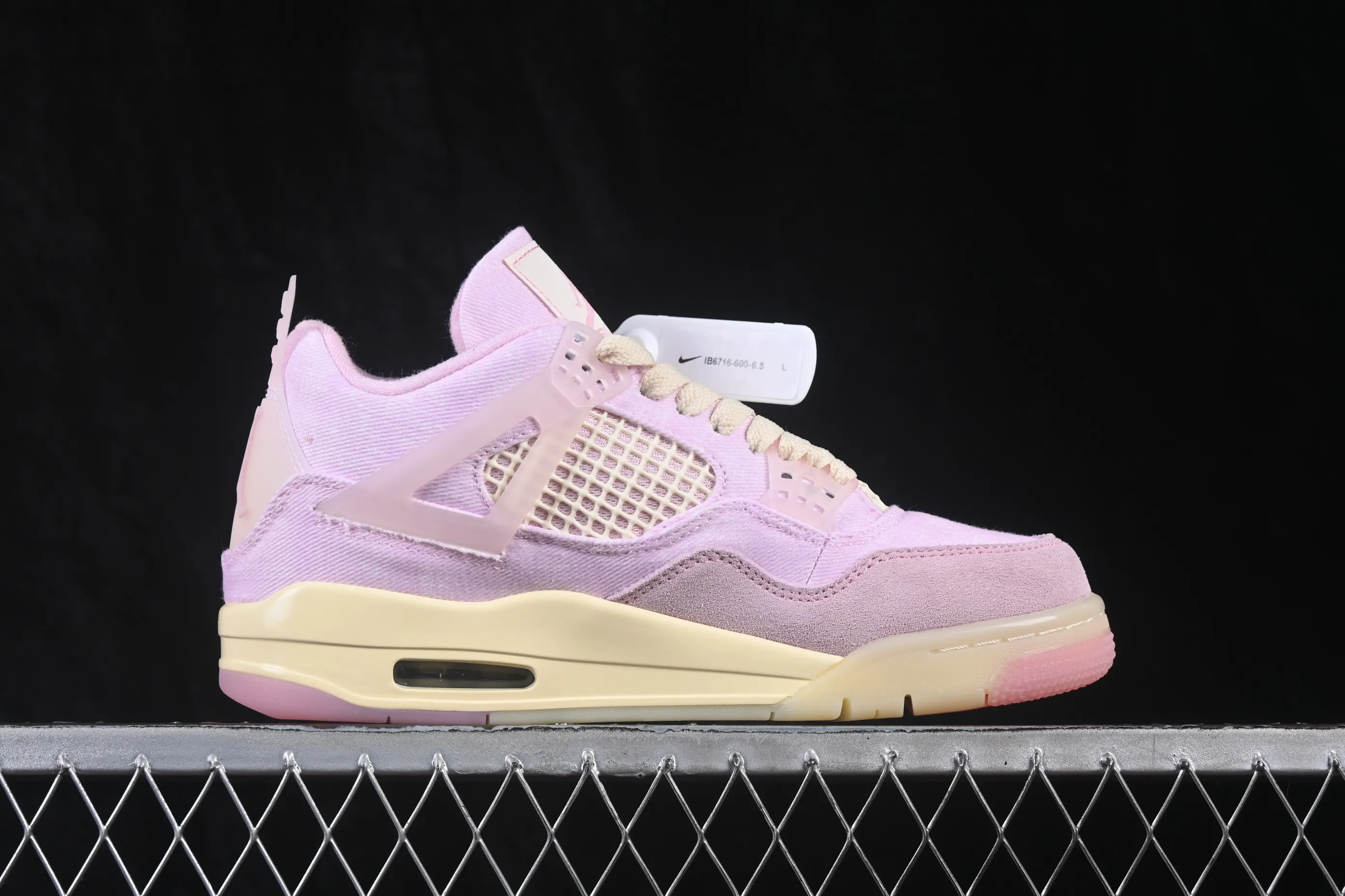 All categories Air Jordan Jordan series basketball shoes Air Jordan 4 Air Jordan 4 Retro "Iced Carmine" AJ4 Jordan 4 denim ice plum powder replica basketball shoes IB6716-600